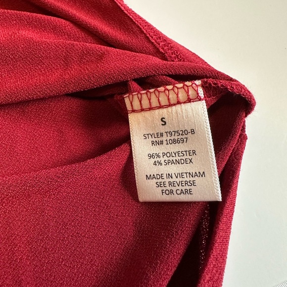 Sweet Rain Red Tie Front Blouse - Picture 5 of 5